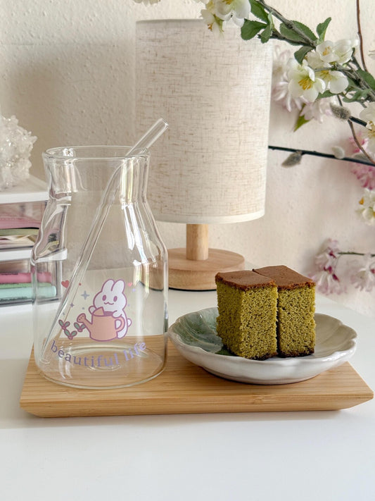 Beautiful Life Gardening Bunny Glass | Pastel Pint Drinking Glass